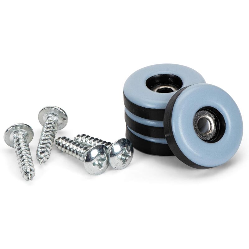 foto del prodotto piedini per mobili in teflon con viti 20 pezzi rotondi 25 mm, spessore 5 mm protezione per pavimento piedini in ptfe piedini in teflon