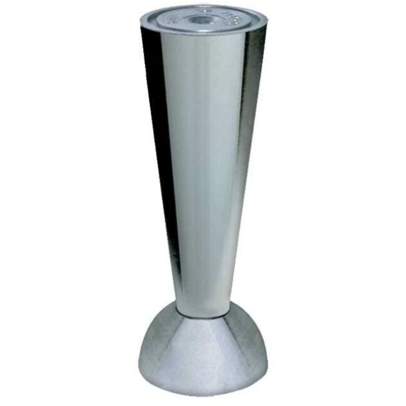 foto del prodotto piedino in metallo regolabilecon base bombata - 45mm h.130mm - finitura cromata - masidef