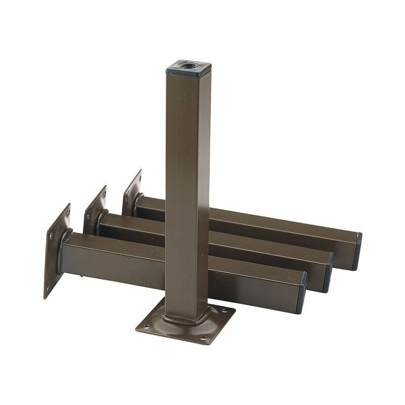 foto del prodotto piedino per mobile cromato 25x25mm h.400mm piastra 4 pz set element system per 4 