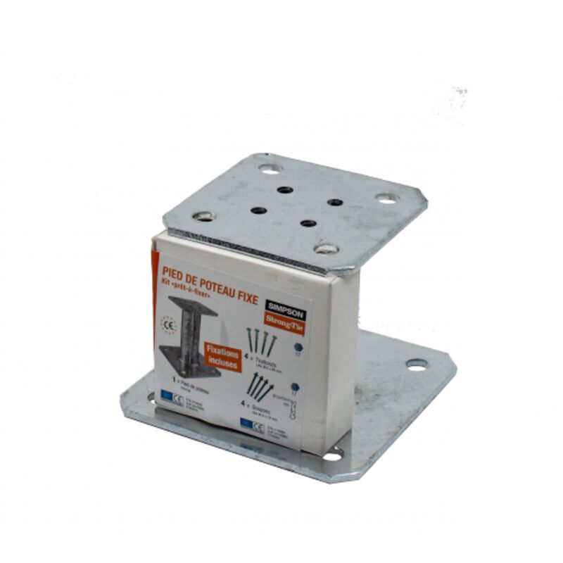 foto del prodotto piedino per palo pronto per il fissaggio kit fix ppa 100x150mm spessore 4mm