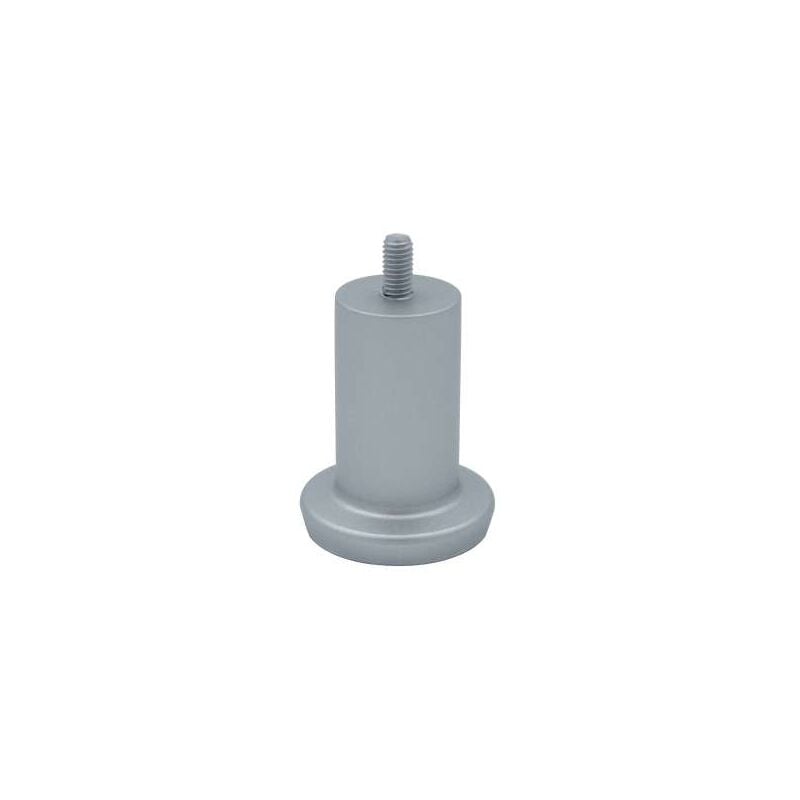 foto del prodotto piedino plastica grigia filetto m6 mm.40x50