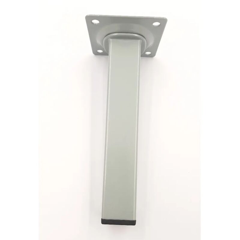 foto del prodotto piedino quadro in metallo 25x25 mm grigio altezza 150 mm