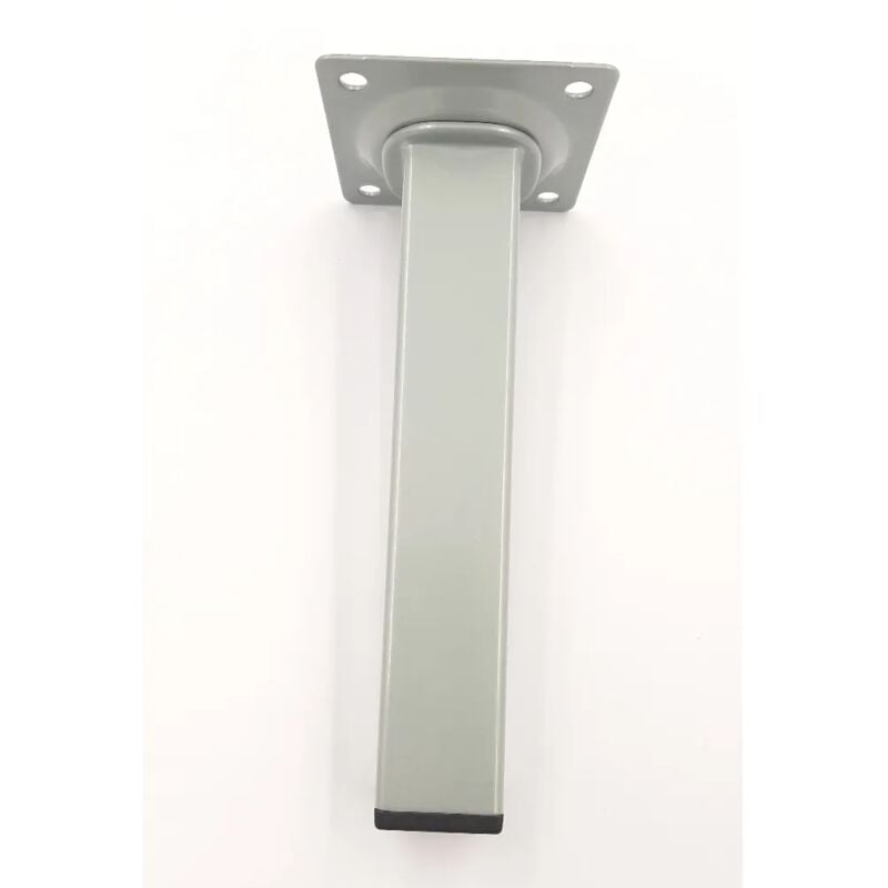 foto del prodotto piedino quadro in metallo 25x25 mm grigio altezza 250 mm