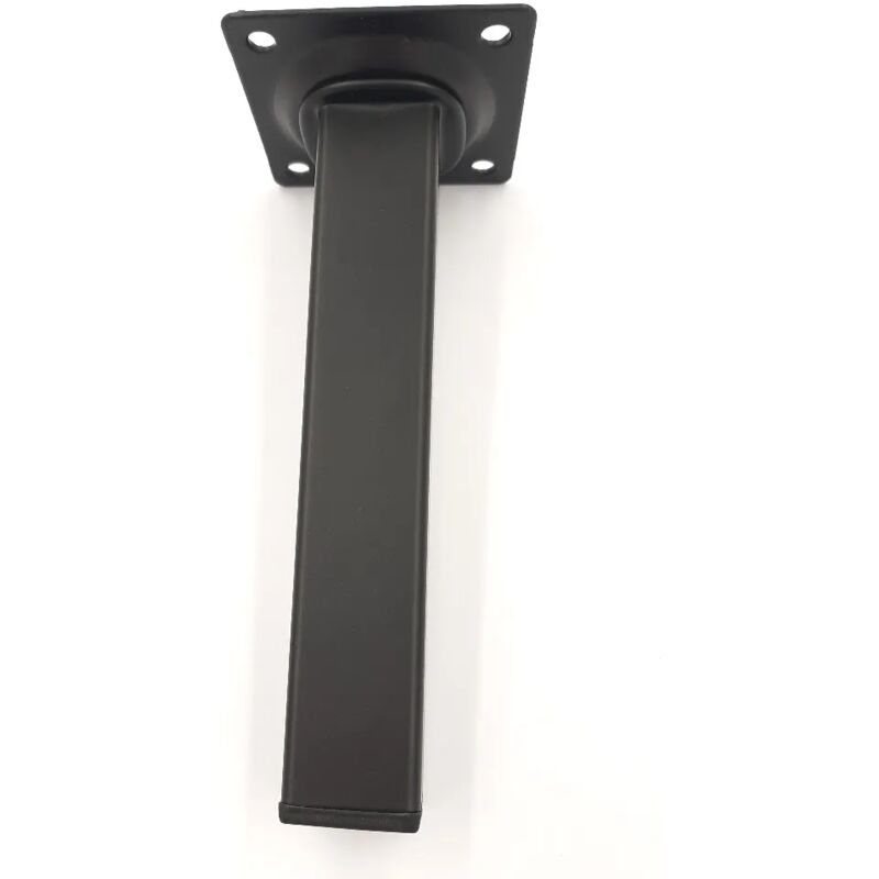 foto del prodotto piedino quadro in metallo 25x25 mm nero altezza 150 mm