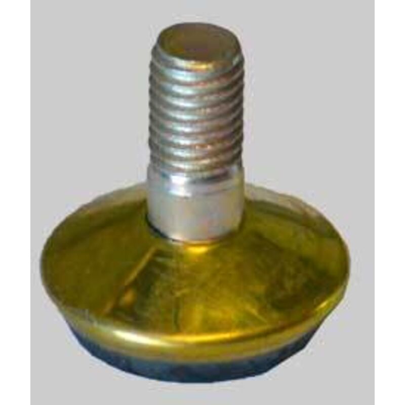 foto del prodotto piedino regolabile in acciaio diametro 32 mm m8 - ottonato conf. da 25 pz