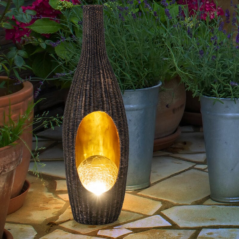 foto del prodotto piedistallo luminoso alluminio segnapasso lampada da esterno antracite lampada da giardino lampada da terra color fumo, ip44 resistente agli spruzzi