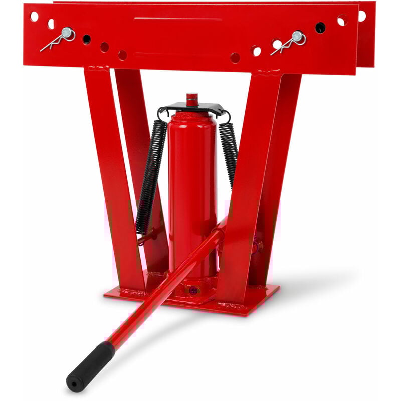 foto del prodotto piegatrice per tubimanoma, forza di pressione 12t, acciaio, incl. 6 pezzi di spinta in ghisa da 1 2' a 2', robusta leva della pompa, piegatura dei