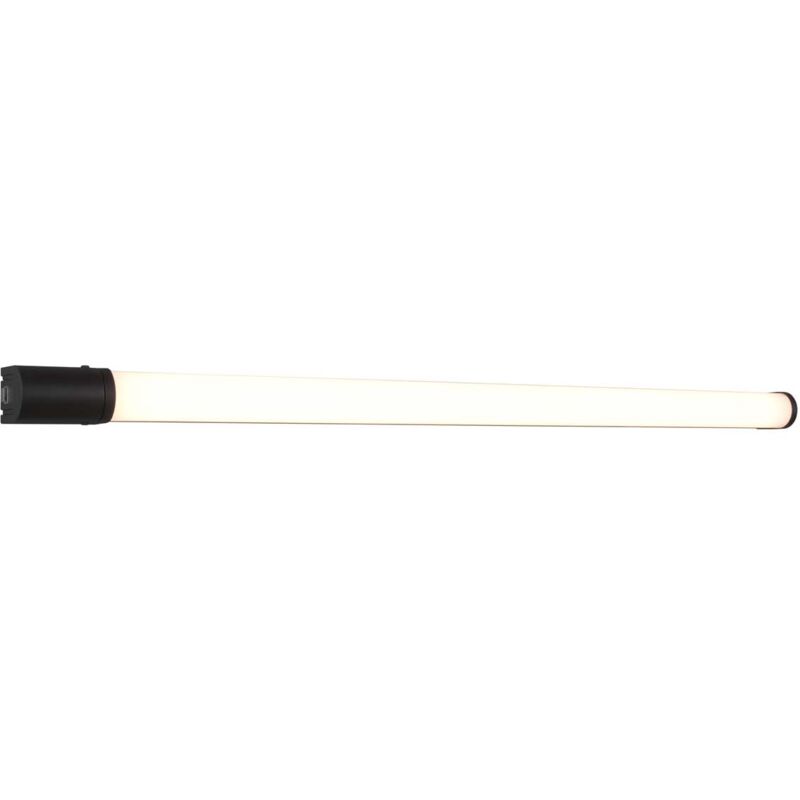 foto del prodotto piera h2o applique led bordo nero con presa corrente ed interruttore ip44 l. 119cm