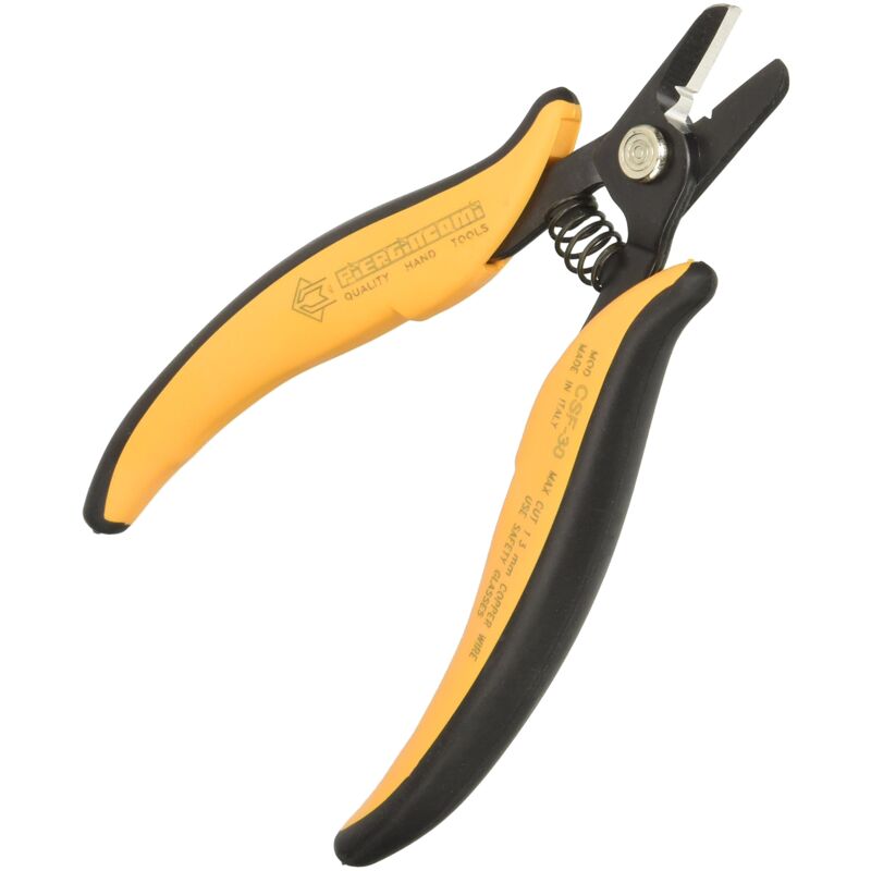 foto del prodotto piergiacomi csf30 utensile multiuso pu essere utilizzato come cesoia 1.3 mm 16 awg come spellafili 0.4 mm 26 awg arancione made in