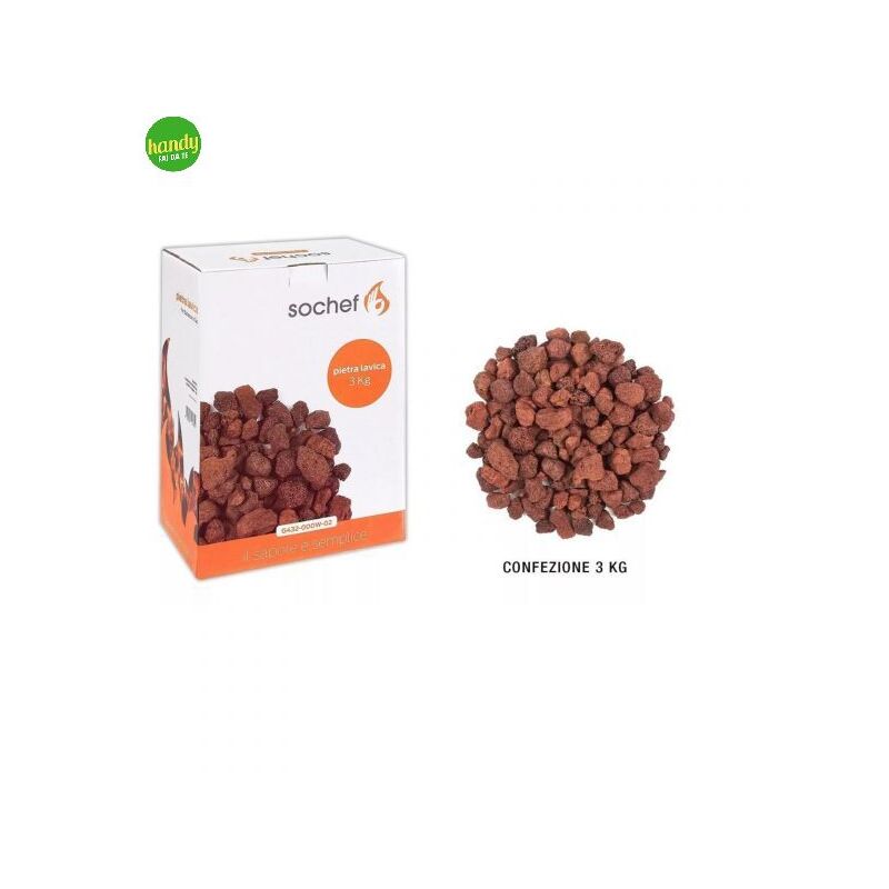 foto del prodotto pietra lavica in sacchetto 3 kg per barbecue a gas gpl sochef