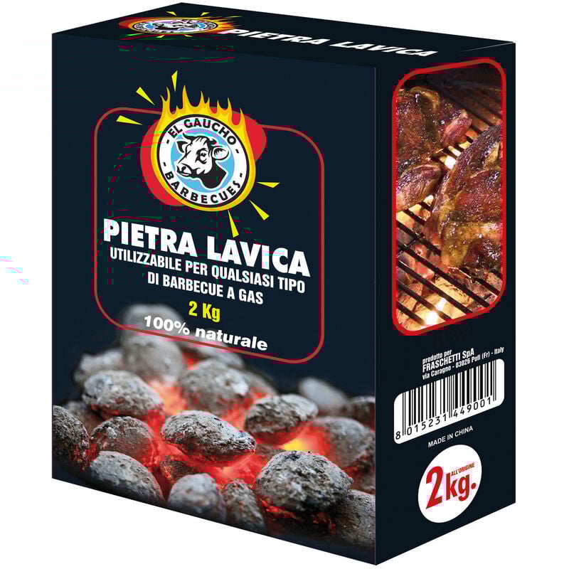 foto del prodotto pietra lavica roccia lavica per barbecue a gas 2 kg