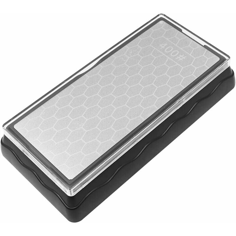 foto del prodotto pietra per affilare grana 400 1000 pietra per affilare diamantata a doppia faccia con base antiscivolo per coltelli da cucina forbici rasoi spade