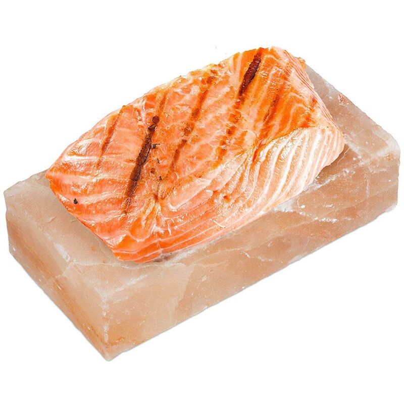 foto del prodotto pietra salina per grigliare verdure e pesce, sale del himalaya tavoletta 20 x 10 cm 1 kg
