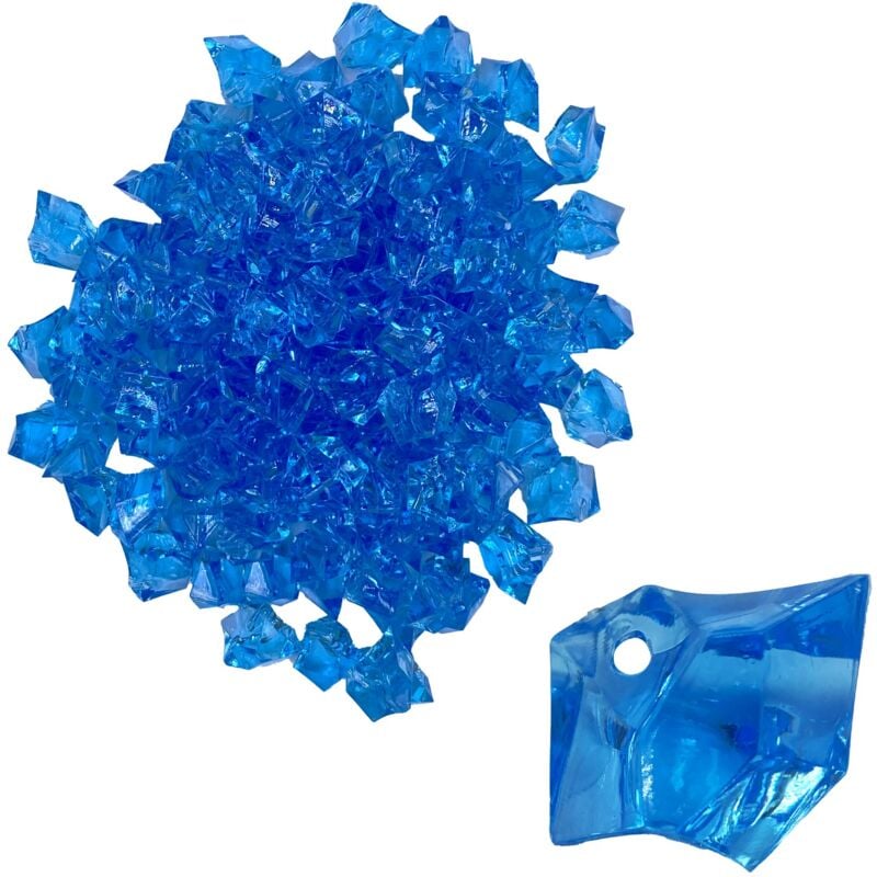 foto del prodotto pietre acriliche 300g blu cristalli di ghiaccio artificiali rete trasparente