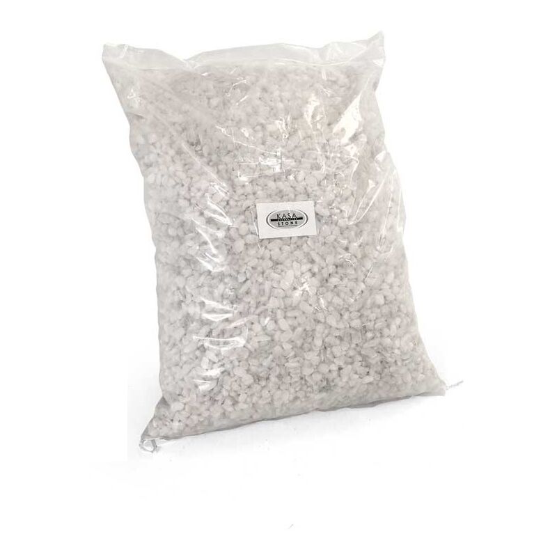 foto del prodotto pietre decorative da 20kg 5 8mm in colore bianco