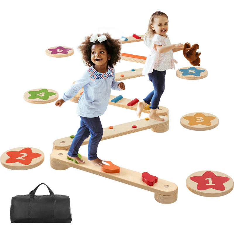 foto del prodotto pietre dellequilibrio per bambini, 6 pezzi, pietre di bilanciamento per bambini, giocattolo montessori per bambini dai 2 ai 6 anni, percorso a