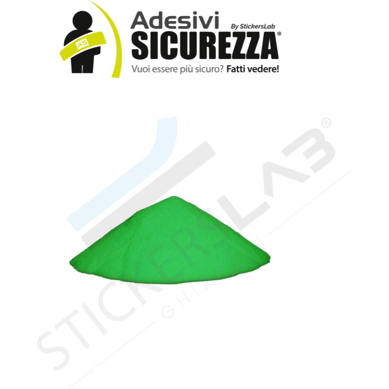 foto del prodotto pigmento additivo polvere luminescente fosforescente si illumina al buio a base bianca colore verde, peso 20 grammi