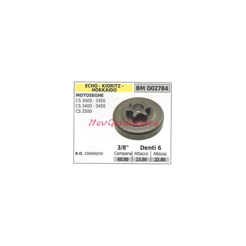 foto del prodotto pignone echo motore motosega cs 3000 3350 3400 3450 3500 3 8 denti 6 002784