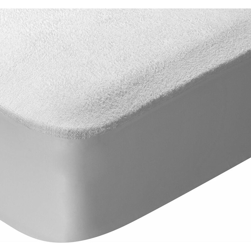 foto del prodotto pikolin home coprimaterasso in spugna impermeabile, traspirante e altamente assorbente. si adatta perfettamente al materasso grazie alla sua