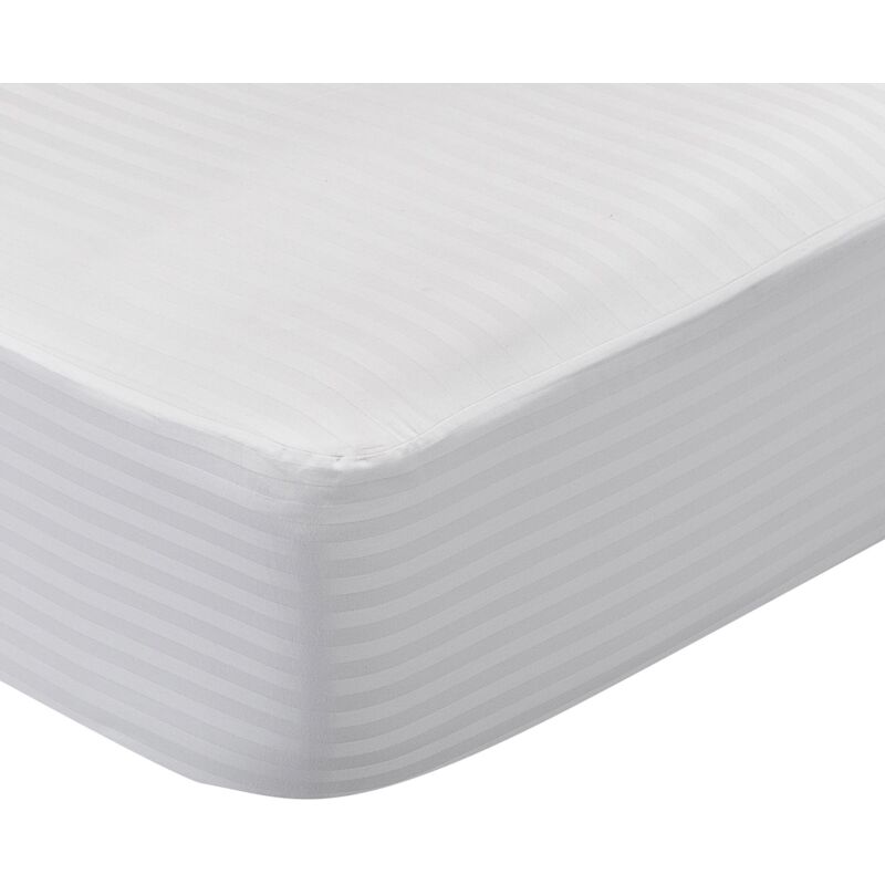 foto del prodotto pikolin home coprimaterasso in tessuto fasciato 100 cotone, bianco, 150 x 200 cm