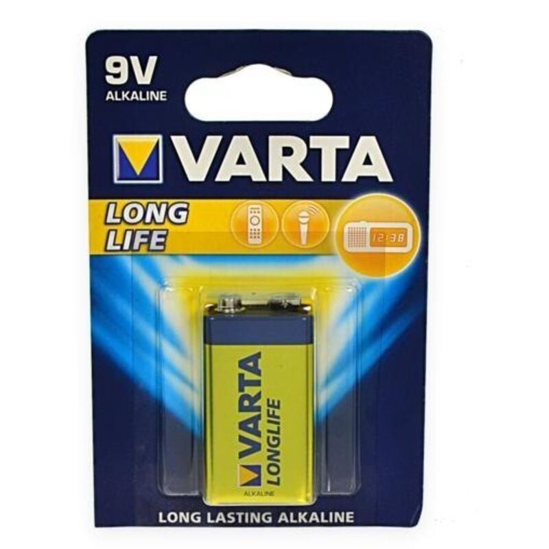 foto del prodotto pila alcalina 9 volt longlife varta cod. 04122101411 