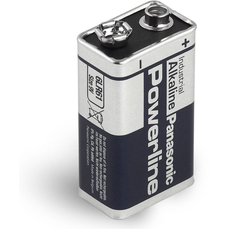 foto del prodotto pila alcalina 9v panasonic powerline 9v, 6lr61, mn1604
