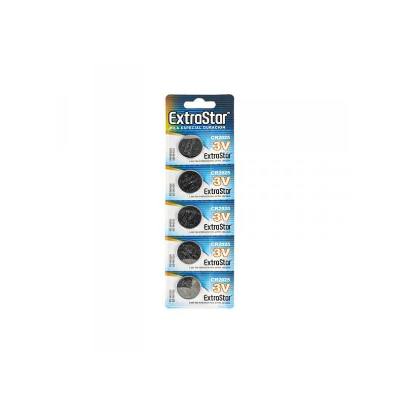foto del prodotto pila batteria a bottone extrastar cr2025 3v confezione da 5 pile