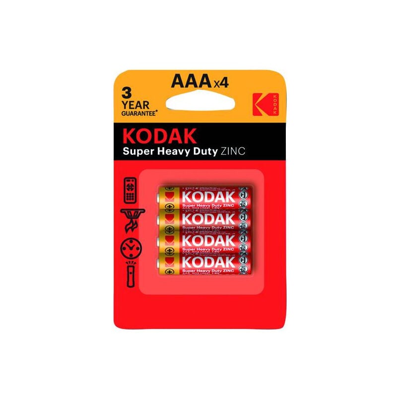 foto del prodotto pila kodak zinc heavy duty ministilo 4pz aaa