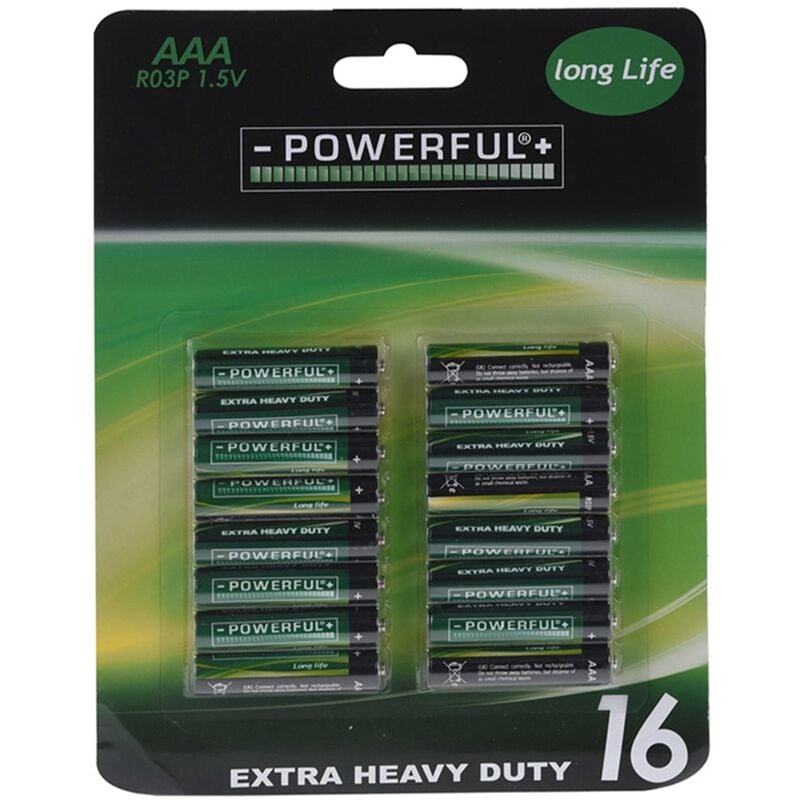 foto del prodotto pile alcaline aaa, 1,5 volt, confezione da 16 pezzi