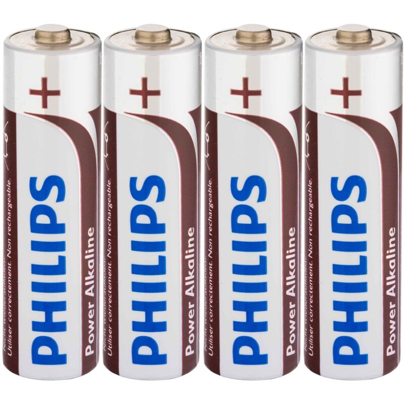 foto del prodotto pile alcaline philips lr6 aa 4 pezzi