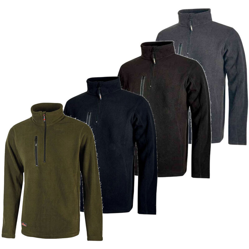 foto del prodotto pile da lavoro u power bering mezza zip l verde scuro