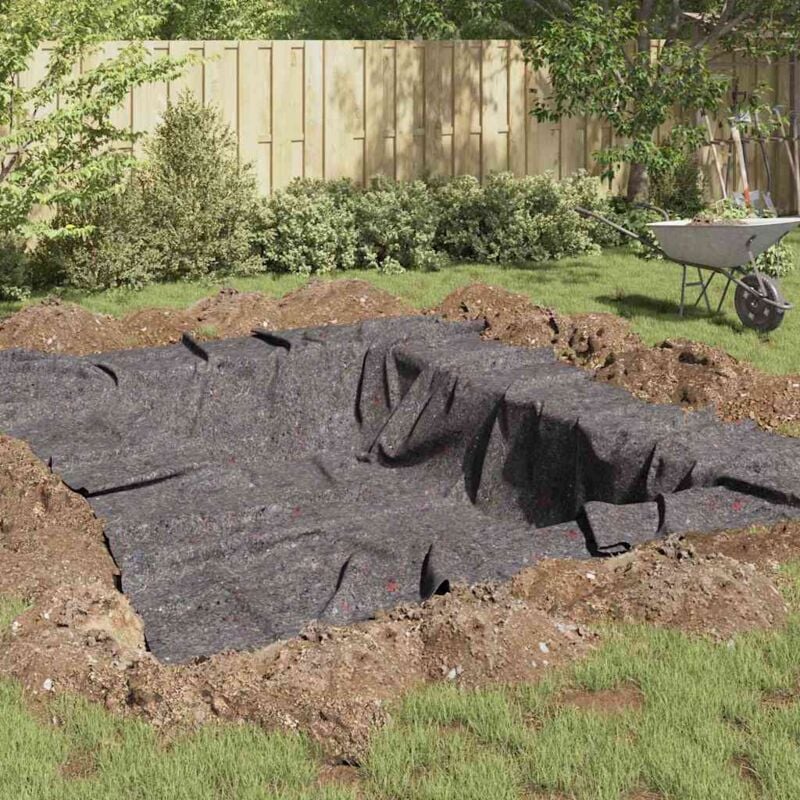 foto del prodotto pile per piscina grigio 1 x 10 m poliestere e cotone vidaxl
