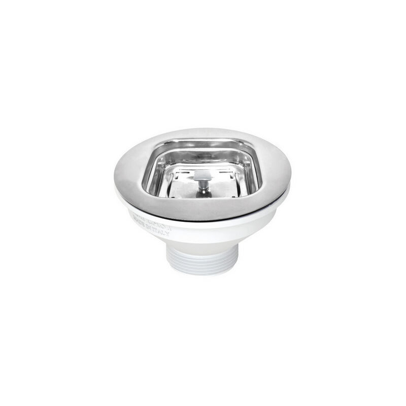 foto del prodotto piletta 114 mm tappo cestello quadrato 11 2 dh