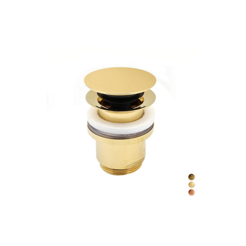 foto del prodotto piletta click clack 11 4 tonda senza troppo pieno 11 4 bronzatapb