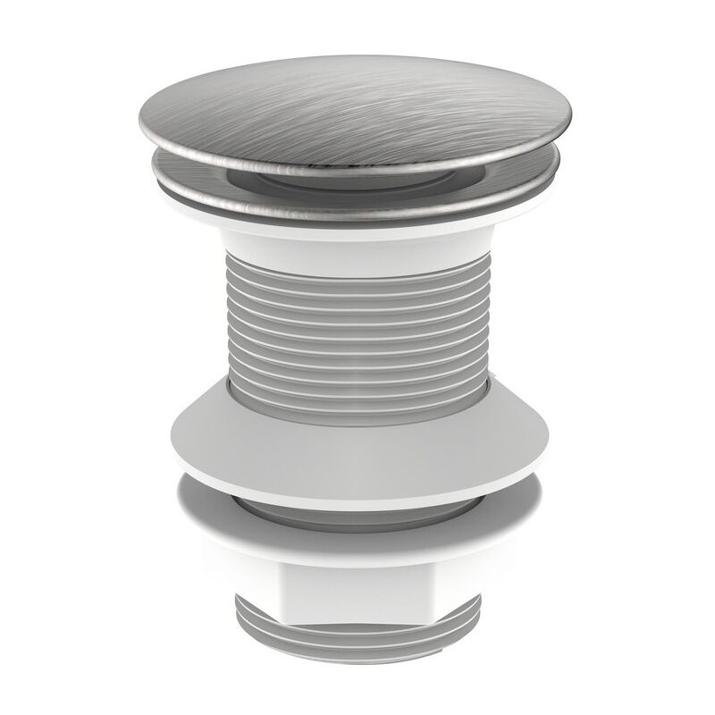 foto del prodotto piletta click clack da 1''1/4 acciaio spazzolato senza troppo pieno