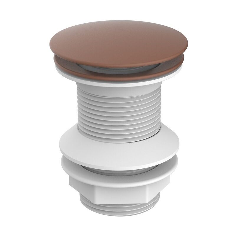 foto del prodotto piletta click clack da 1''1 4 rame lucido senza troppo pieno