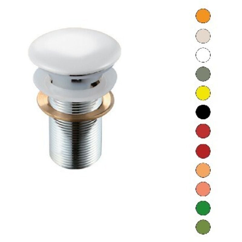 foto del prodotto piletta click-clack lavabo fancy senza troppo pieno rosso corallo