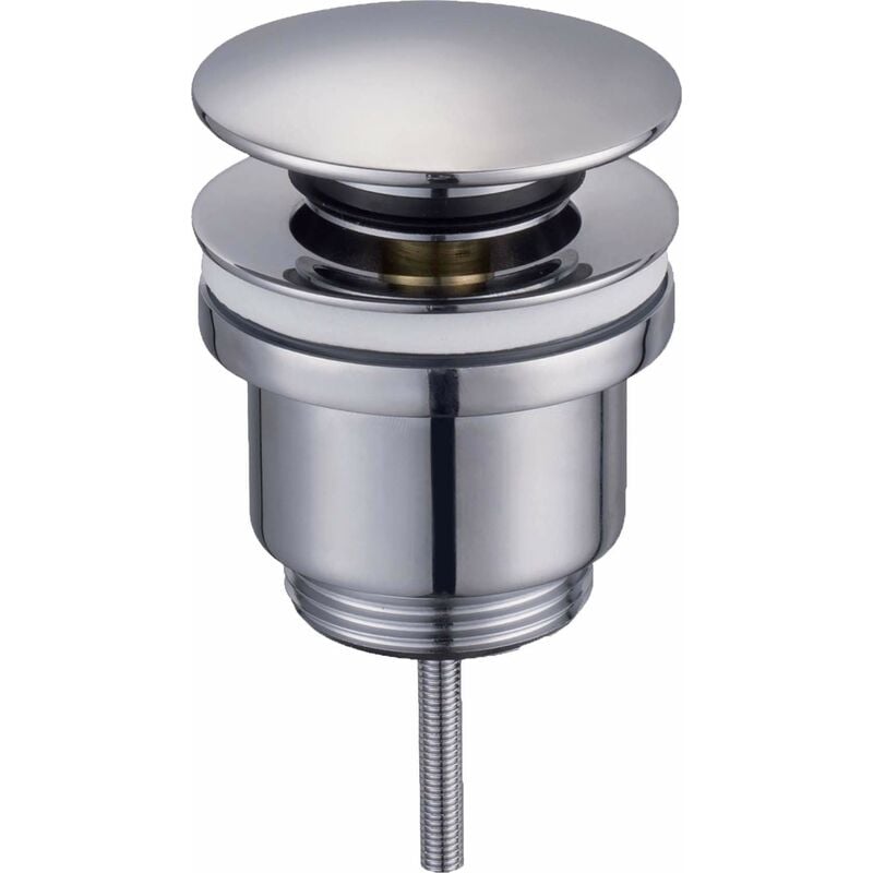 foto del prodotto piletta di scarico click clack modello tondo universale tecom pcu cromo