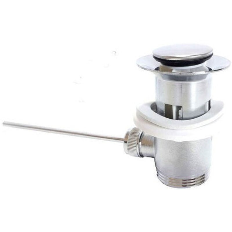foto del prodotto piletta di scarico con saltello completa di tappo per lavabo bidet automatico - - trade shop traesio