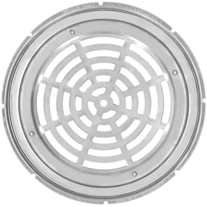 foto del prodotto piletta di scarico rotonda in acciaio inox, accessorio per piscina