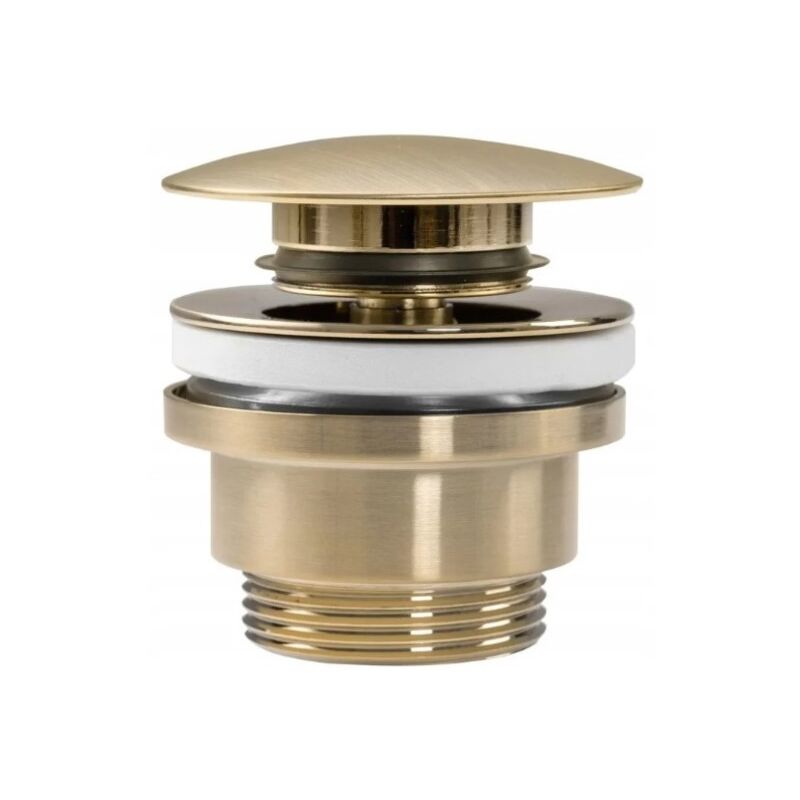foto del prodotto piletta di scarico tonda clic clac oro spazzolato pollini acqua design art 230ors oro spazzolato
