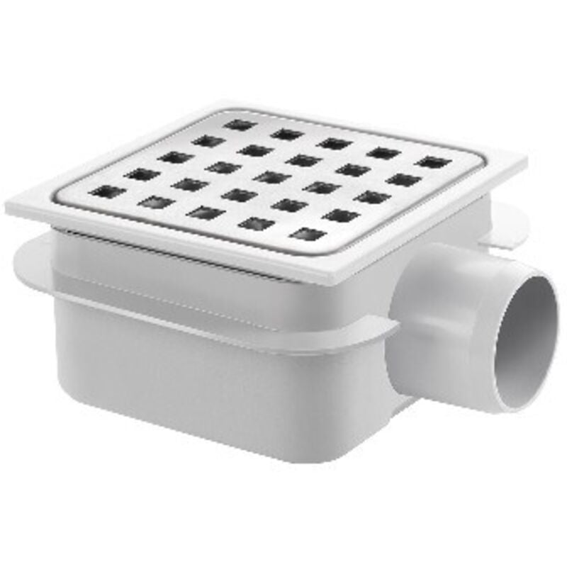 foto del prodotto piletta in abs con griglia in acciaio inox 105 x 105 x h. 62 81