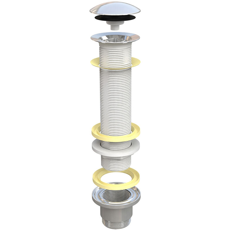 foto del prodotto piletta in plastica c dispositivo di chiusura a scatto attacco piletta 1 1 4