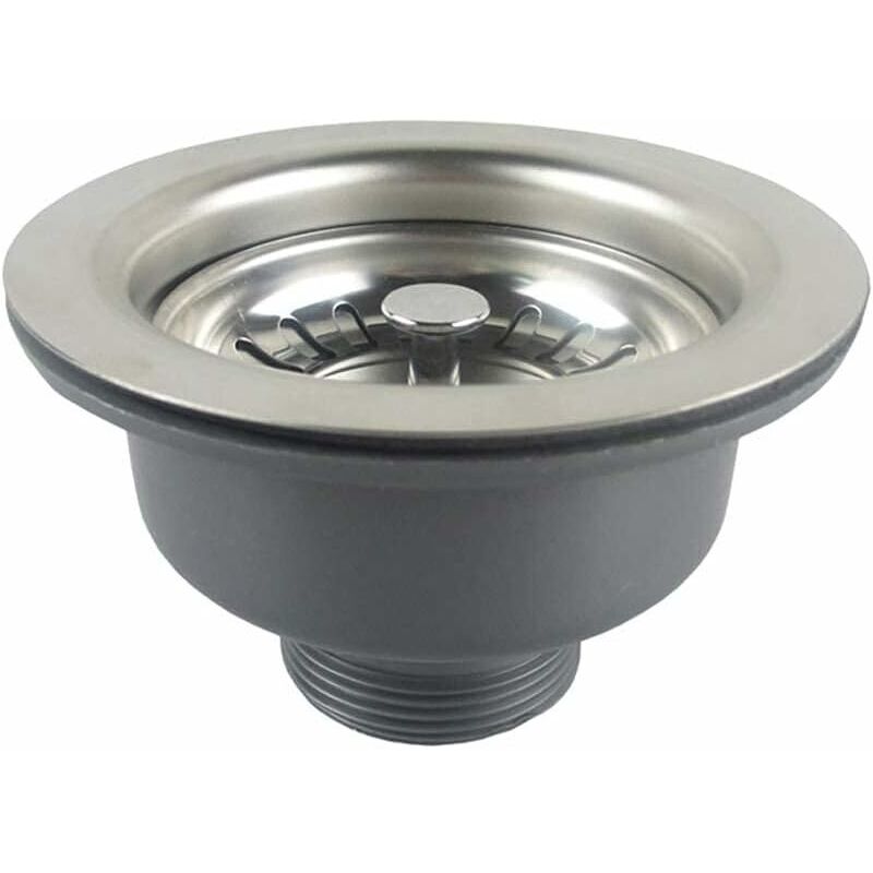 foto del prodotto piletta lavello senza troppopieno cestello inox 114 mm 1 , inox abs, piletta cestello