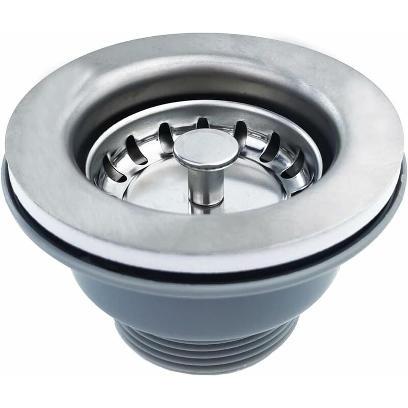 foto del prodotto piletta lavello senza troppopieno cestello inox 84 mm 1 , inox abs, piletta cestello