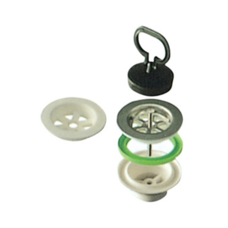 foto del prodotto piletta per lavello ceramica 1.1 2 d.80. prezzo per 1 pezzo.