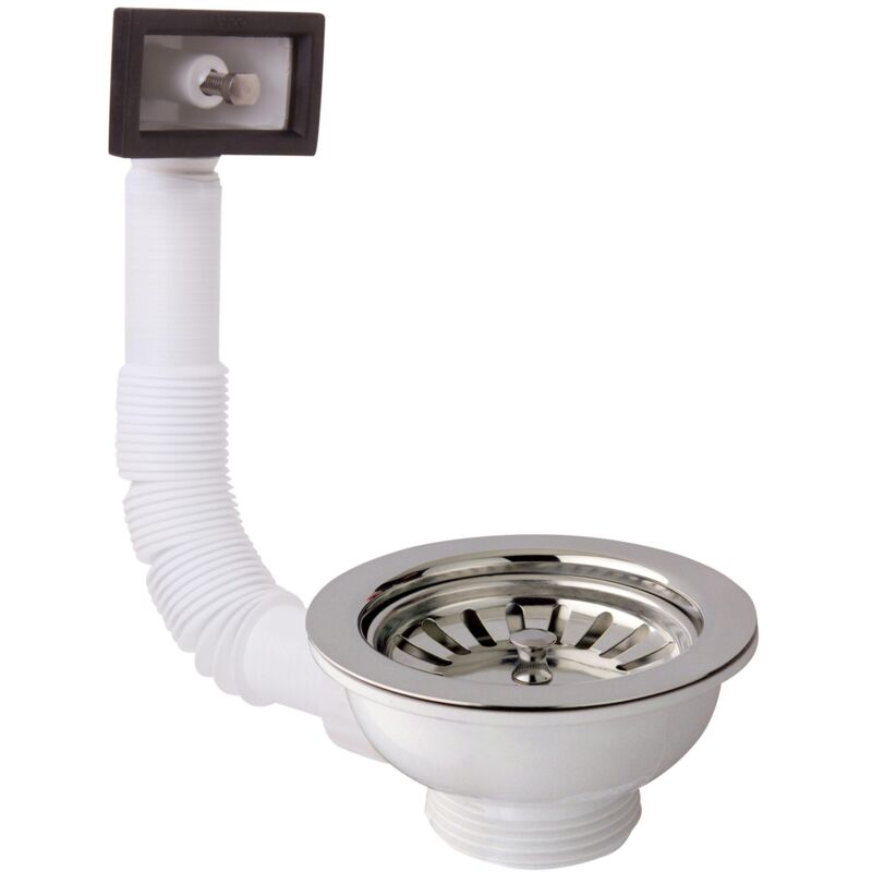 foto del prodotto piletta picnic per lavello con foro 90mm e troppo pieno in polipropilene omp tea 133.605.6