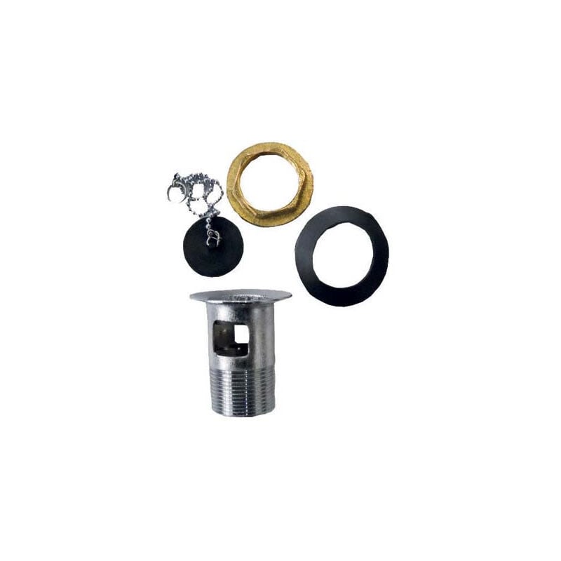 foto del prodotto piletta scarico lavabo troppo pieno ottone cromato 1 1 4m