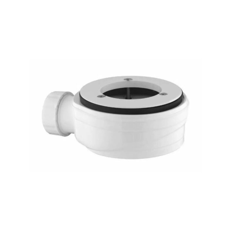 foto del prodotto piletta scarico sifonata ispezionabile e estraibile ribassata in polipropilene senza tappo altezza 70 mm per piatti doccia 90 mm ribassata ed