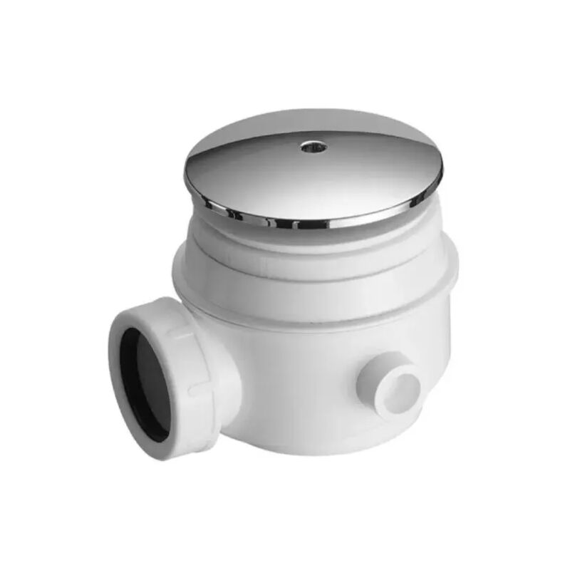 foto del prodotto piletta scarico sifonata ispezionabile in abs con tappo cromato per piatto doccia 90 tappo cromo cgs